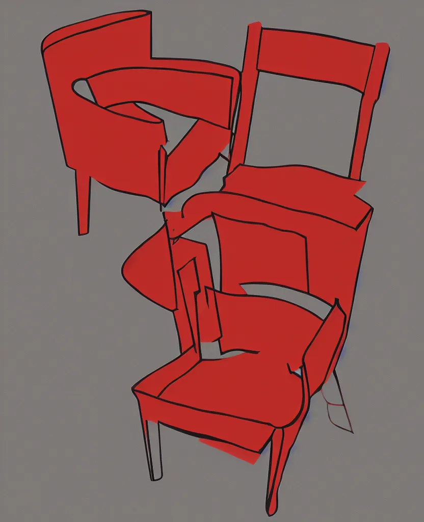 Prompt: a chair in the style of andy warhol