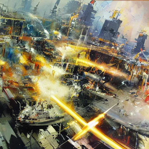 Image similar to a spectacular john berkey painting, detailed, epic