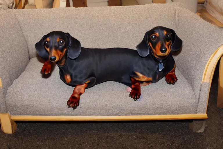 Image similar to dachshund couch, product photo