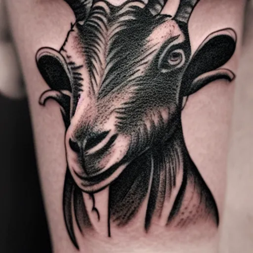 Image similar to a detailed tattoo outline of a !goat, biting a churro!, 4k, illustration, sharp focus