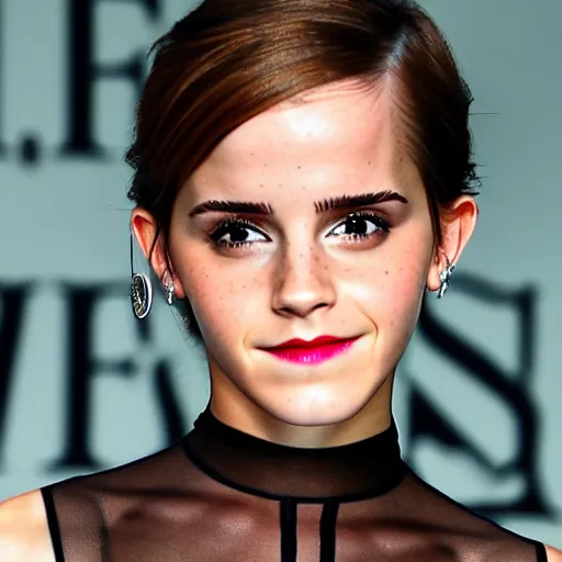 Image similar to emma watson modeling for victoria's secret, looking at the camera