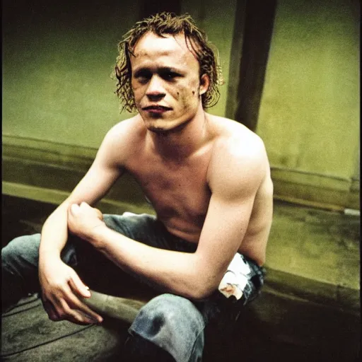 Image similar to heath ledger photographed by nan goldin