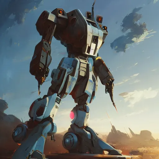 Image similar to hero world mechwarrior, behance hd by jesper ejsing, by rhads, makoto shinkai and lois van baarle, ilya kuvshinov, rossdraws global illumination