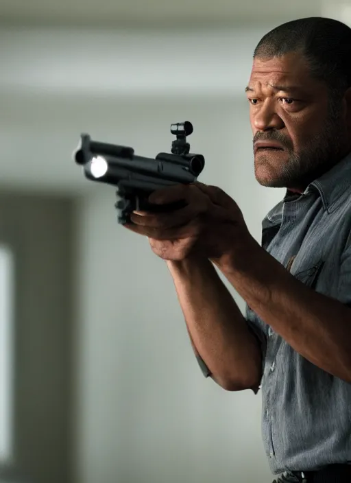 Image similar to film still of Laurence Fishburne as Roger Murthaugh in Lethal Weapon, 4k