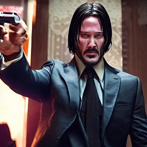 Image similar to Johnny Silverhand In the movie John Wick