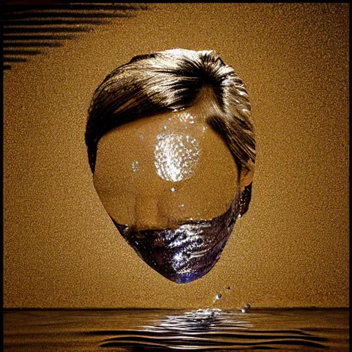 Image similar to water artwork manipulation in the shape of a human head,, ray tracing, sharp focus, realistic water, long shot