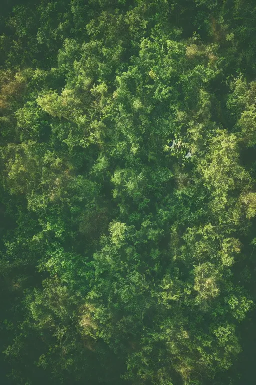 Prompt: agfa vista 4 0 0 photograph of aerial view of jungle in the middle of a desert, lens flare, moody lighting, moody vibe, telephoto, 9 0 s vibe, blurry background, grain, tranquil, calm, faded!,