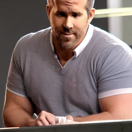 Image similar to Obese Ryan Reynolds 4k hd