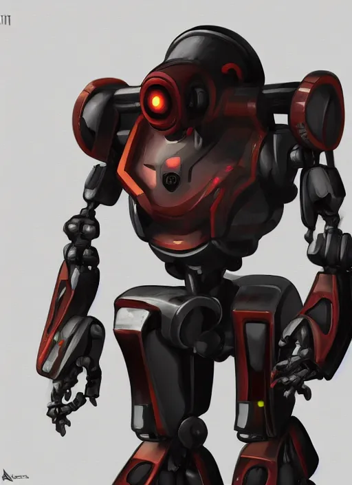 Prompt: anthropomorphic killer robot, concept art, trending on artstation, 8 k