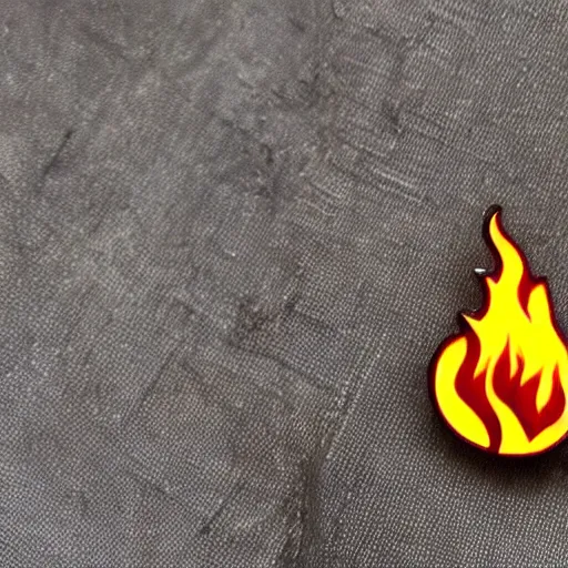 Image similar to retro minimalistic clean fire warning enamel pin