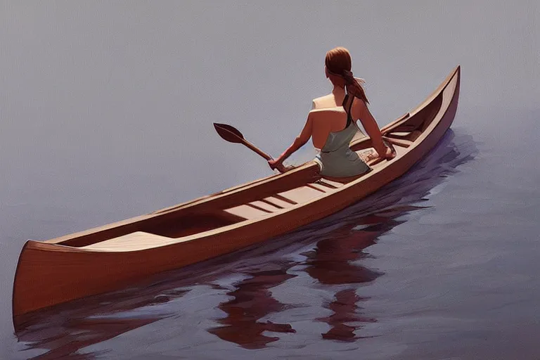 Image similar to Elegant Canoe Master, fine woodwork, digital painting, realistic shaded, realistic shaded lighting, fan art, pixiv, by Ilya Kuvshinov, Igonquin, magali villeneuve, artgerm, Jeremy Lipkin and Michael Garmash and Rob Rey