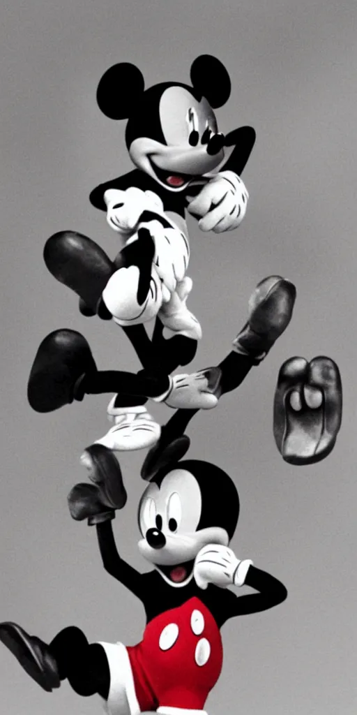 Prompt: mickey mouse jumping like jordan's jumpman