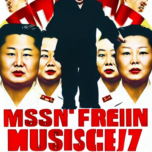 Prompt: movie poster of the movie : missile frenzy starring kim jong - un