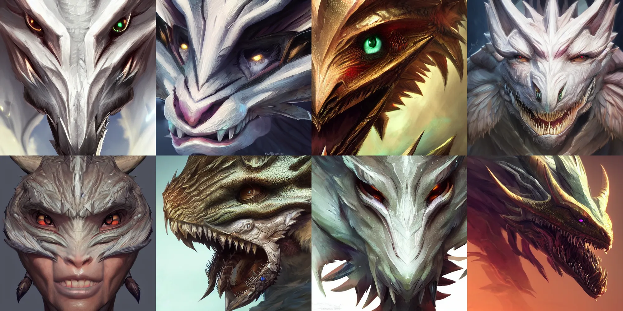 Prompt: close up headshot extremely detailed Concept, 3d Dragon concept artwork character design by Charlie bowater, in the style of League of legends, ARK survival, Skyrim HD, Breath of the wild, high detail, detailed feathers, textures, scales and fur, 3d render