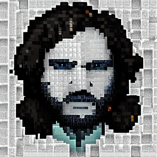 Prompt: john snow in minecraft