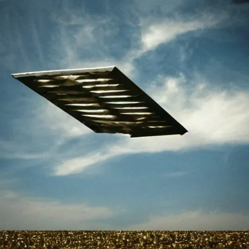 Prompt: Flying Square Unknown Object