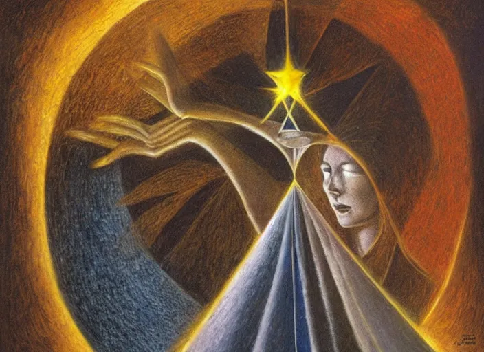 Prompt: a shaman woman holding up the cosmic!!!! universe, by remedios varo, reflection, symbolist, pastel colors, dramatic lighting, smooth, sharp focus, extremely detailed, aesthetically pleasing composition