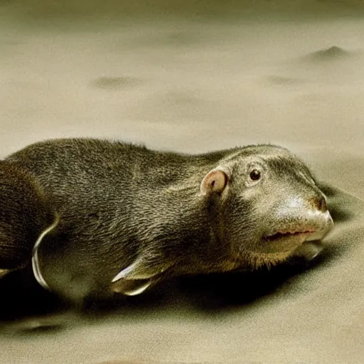 Prompt: Montauk monster, actual monster, 2006 photograph