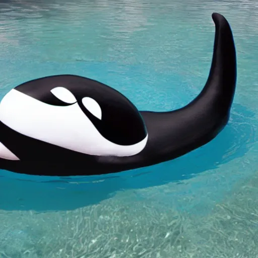 Prompt: orca pooltoy