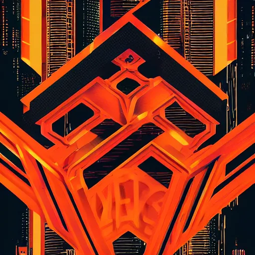 Prompt: demo poster of a stylized font, cyberpunk, behance, hd