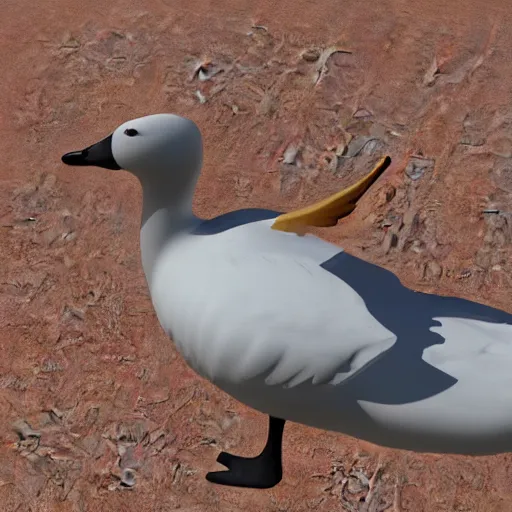 Prompt: 3d render model of goose