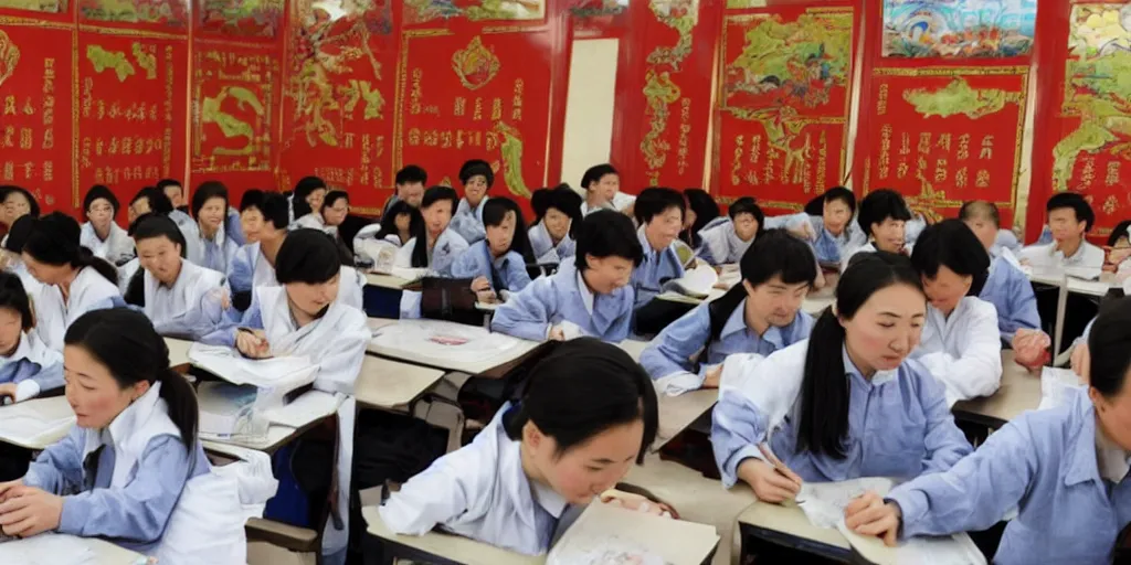 Image similar to a chinese xinjiang re-education centre