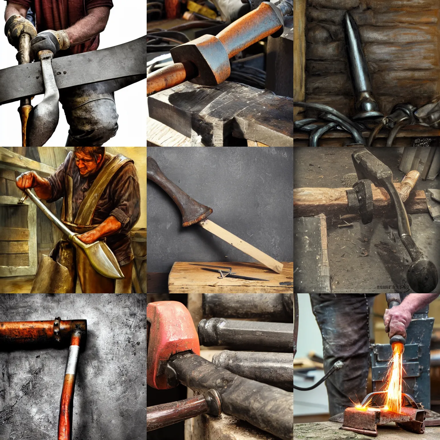 Prompt: a blacksmith hammer