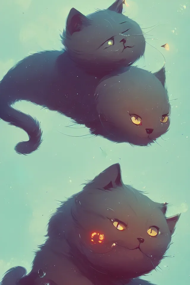 Image similar to cute cat, by victo ngai and andreas rocha and greg rutkowski, trending on artstation, unreal engine, 8 k hd wallpaperjpeg artifact, blur, artfact