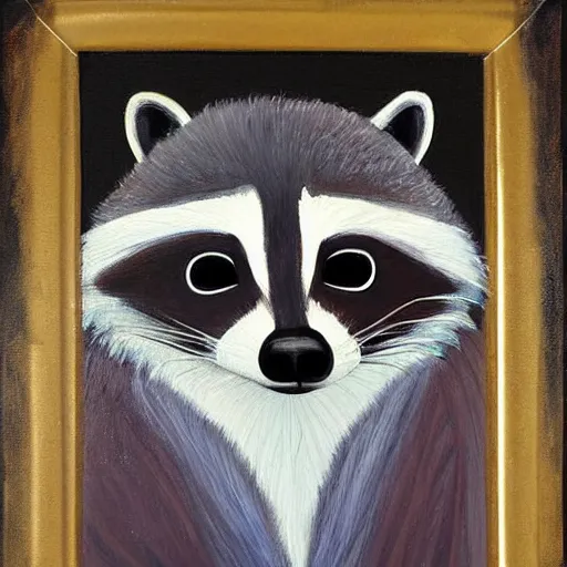 Prompt: raccoon chris mars painting