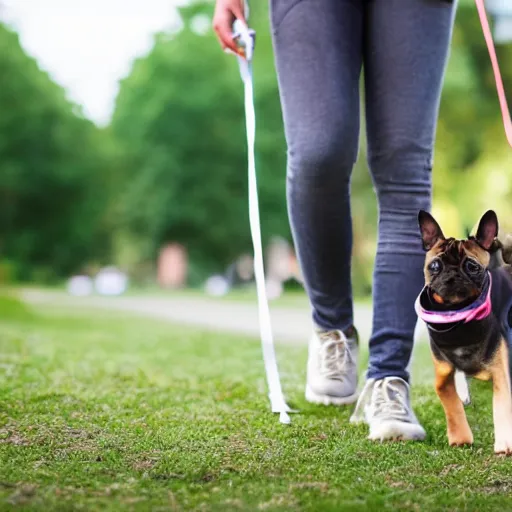 Image similar to dogs taking humans for a walk
