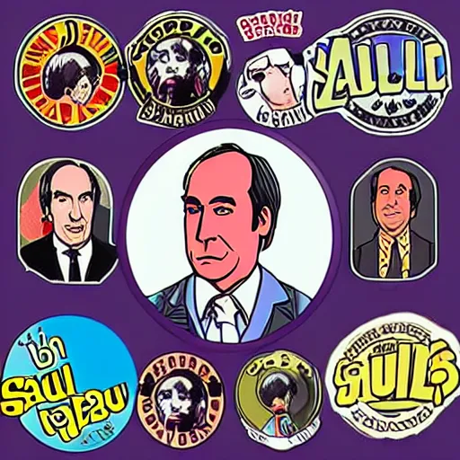 Prompt: ios app for ordering saul goodman stickers