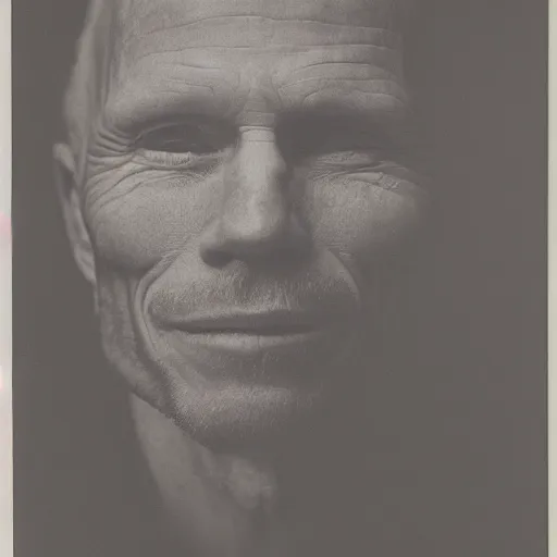 Image similar to Ruby engraving of Ed Harris, studio lighting, F 1.4 Kodak Portra