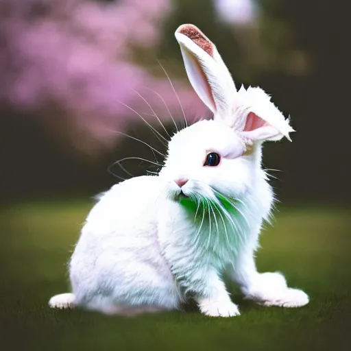 Image similar to a bunny - cat - hybrid, animal photography
