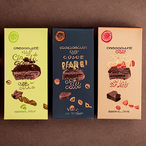 Prompt: chocolate packaging design