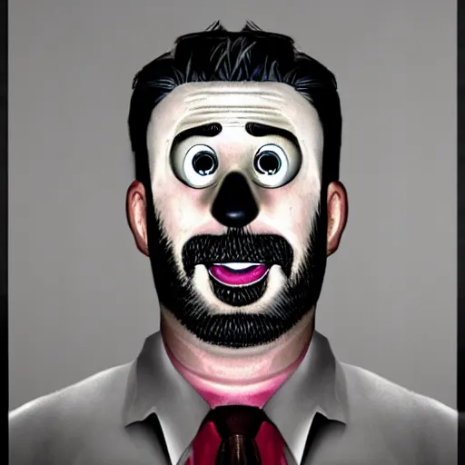 Image similar to inverted colors macabre chris evans as a muppet