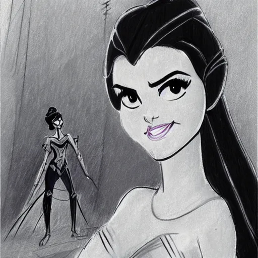 Image similar to milt kahl sketch of victoria justice as princess padme from star wars episode 3