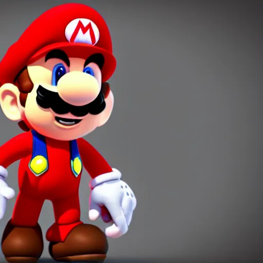 Image similar to a 3 d render of mario wearing a sonic suit