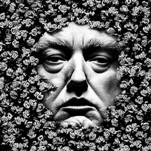 Prompt: amazingly complex portrait of Donald trump laying in a bed of black roses as a goddess staring curiously at you. soft detailed painting at 16K resolution and amazingly epic visuals. epically beautiful image. amazing effect, image looks gorgeously crisp as far as it's visual fidelity goes, absolutely outstanding. vivid clarity. ultra detail. iridescent. mind-breaking. mega-beautiful pencil shadowing. beautiful face. Ultra High Definition. soft shading. soft texture. intensely beautiful.