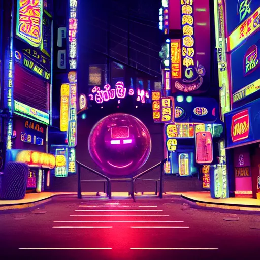 Prompt: The Sentient Dreamer, sentient pachinko machine on the streets of Neon Tokyo, octane render, volumetric lighting, sharp focus, surreal, night time