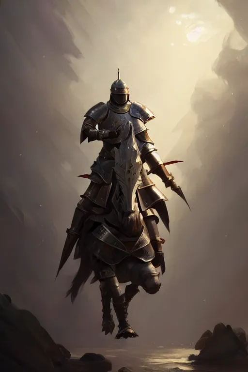 Prompt: a knight in plate armor running towards the camera, full body, movement, extremely detailed digital painting, in the style of fenghua zhong and ruan jia and jeremy lipking and peter mohrbacher, mystical colors, rim light, beautiful lighting, 8 k, stunning scene, raytracing, octane, trending on artstation