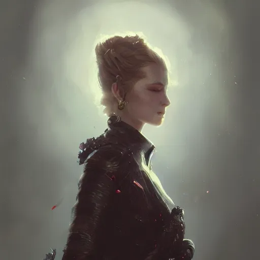 Prompt: A fancy portrait of an attractive lady by Greg Rutkowski, Sung Choi, Mitchell Mohrhauser, Maciej Kuciara, Johnson Ting, Maxim Verehin, Peter Konig, Bloodborne, 8k photorealistic, cinematic lighting, HD, high details, dramatic, dark atmosphere, trending on artstation