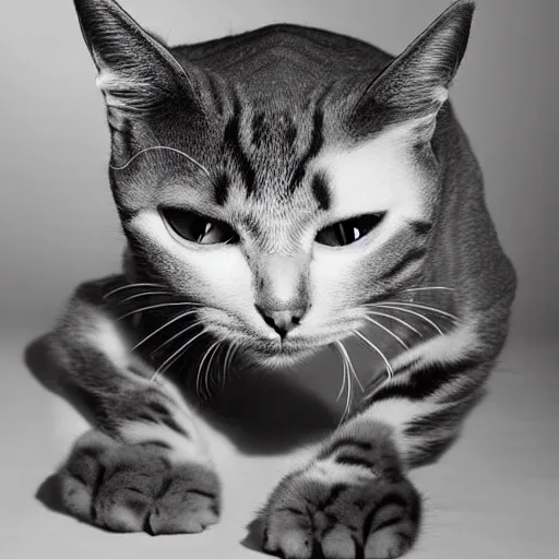 Prompt: a feline cat - frog - hybrid, animal photography