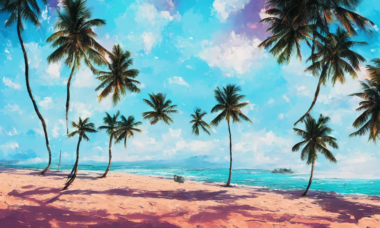 Image similar to paradise beach by alena aenami artworks in 4 k