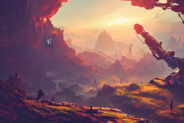 Image similar to slitherfang machine mecanical creature robot of horizon forbidden west horizon zero dawn radiating a glowing aura global illumination ray tracing hdr fanart arstation by ian pesty and alena aenami artworks in 4 k