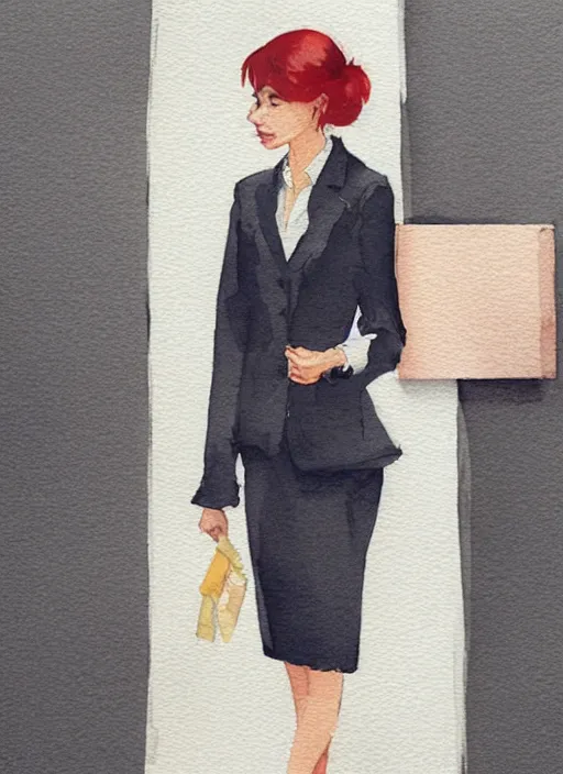 Image similar to concept art of a modern office life, business woman, pinterest, artstation trending, behance, watercolor, by coby whitmore, silver, laser light,