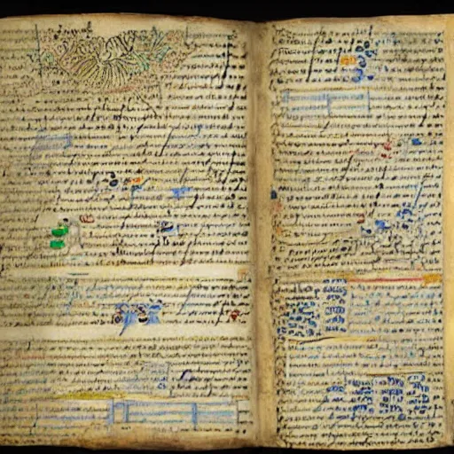 Prompt: marginalia from the Voynich manuscript