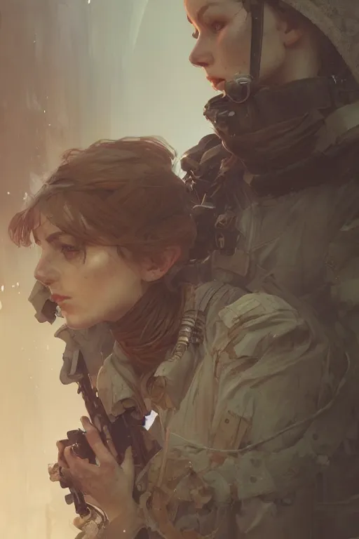 Prompt: A full portrait of a beautiful post apocalyptic offworld sapper, intricate, elegant, highly detailed, digital painting, artstation, concept art, smooth, sharp focus, illustration, art by Krenz Cushart and Artem Demura and alphonse mucha