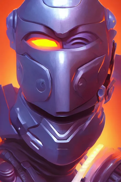 Image similar to epic mask helmet robot ninja portrait stylized as fornite style game design fanart by concept artist gervasio canda, behance hd by jesper ejsing, by rhads, makoto shinkai and lois van baarle, ilya kuvshinov, rossdraws global illumination radiating a glowing aura global illumination ray tracing hdr render in unreal engine 5