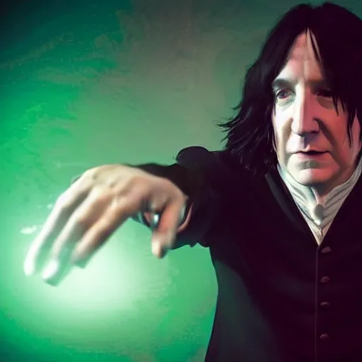 Image similar to Severus Snape dances in a bar, fish lens, neon, realistic, full body, very detailed, super realistic