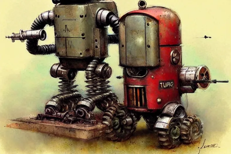 Prompt: adventurer ( ( ( ( ( 1 9 5 0 s retro future robot mole tunneling machine. muted colors. ) ) ) ) ) by jean baptiste monge!!!!!!!!!!!!!!!!!!!!!!!!! chrome red